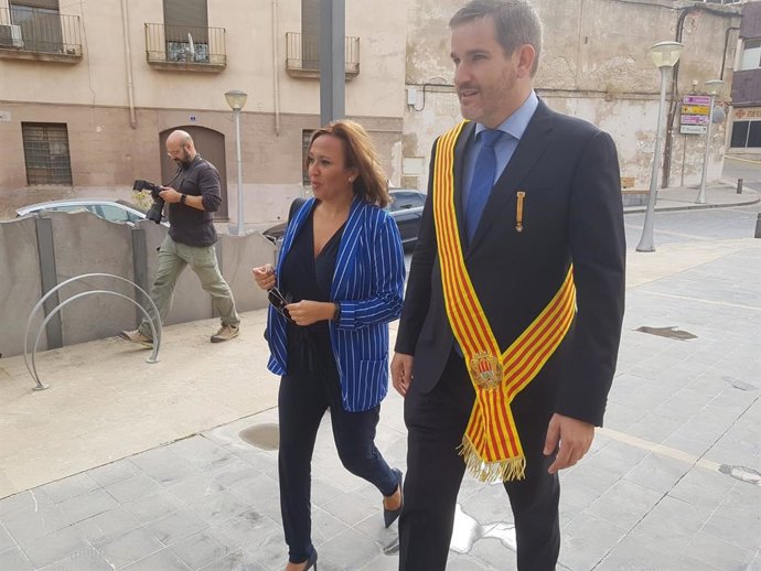 Mayte Pérez e Ignacio Urquizu, en Alcañiz (Teruel)