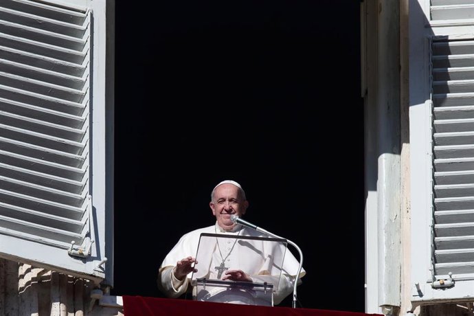 El Papa durante la oración del Angelus en una imagen de archivo. 