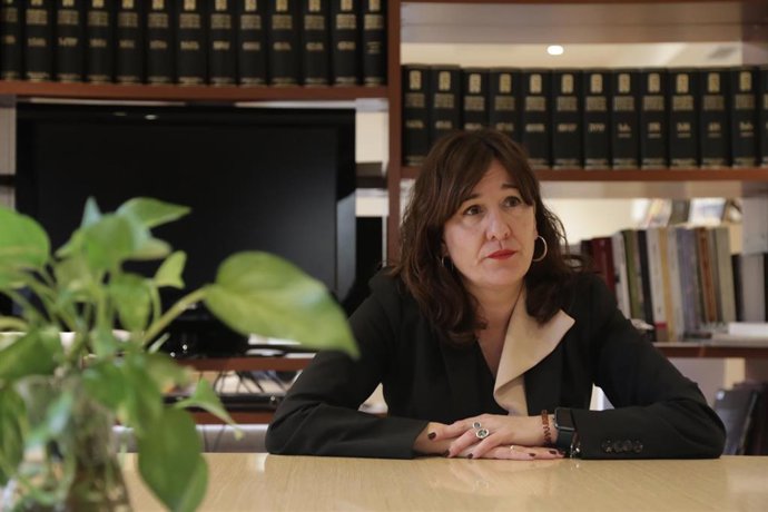 La portavoz de C-LM, Blanca Fernández, en entrevista con Europa Press