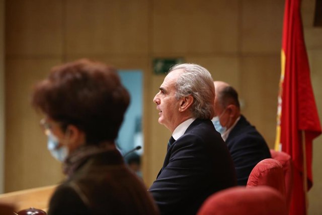 El consejero de Sanidad de la Comunidad de Madrid, Enrique Ruiz Escudero durante la rueda de prensa para actualizar la situación epidemiológica y asistencial en la región