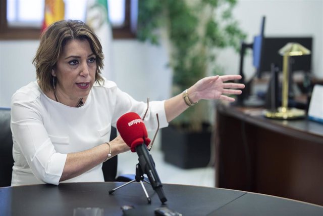 La secretaria general del PSOE-A, Susana Díaz, en una fotografía de una entrevista concedida a Europa Press.