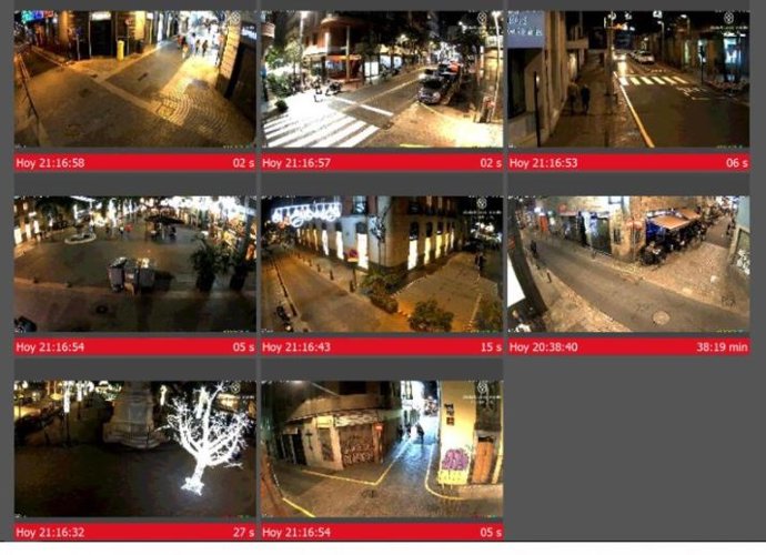 Imágenes captadas por las cámaras instaladas en las zonas de mayor afluencia de personas