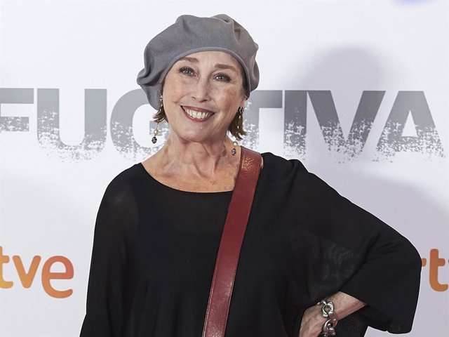 Actress Veronica Forque attends 'Fugitiva' Tv Series at the Callao cinema on April 2, 2018 in Madrid, Spain.