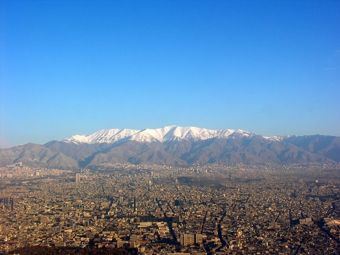 Cordillera de Alborz en Teherán