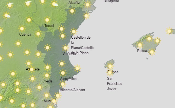 Predicción del tiempo para este domingo, 27 de diciembre