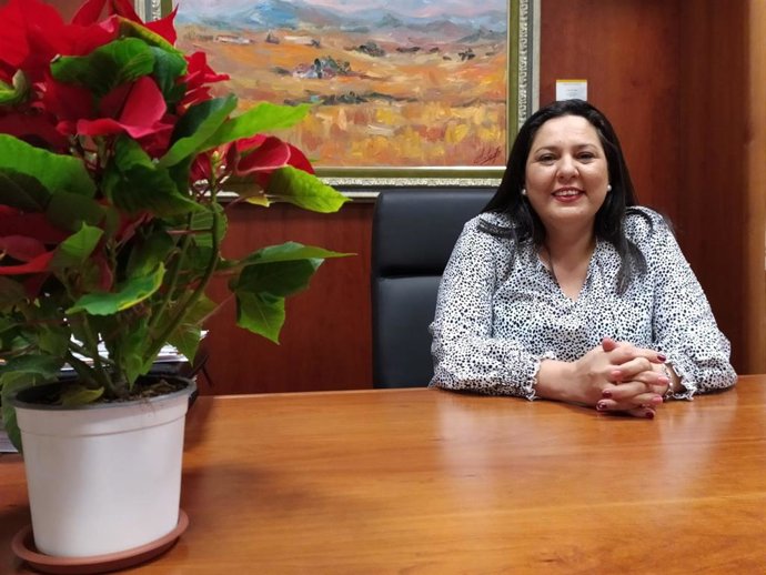 La presidenta de Iprodeco y vicepresidenta primera de la Diputación, Dolores Amo, en su despacho.