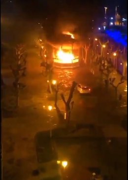 Incendio del Belén de un kiosco
