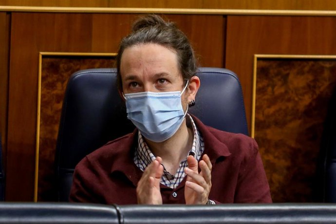 El vicepresident segon i líder d'Unides Podem, Pablo Iglesias, durant una sessió plenria al Congrés dels Diputats, el passat 2 de desembre
