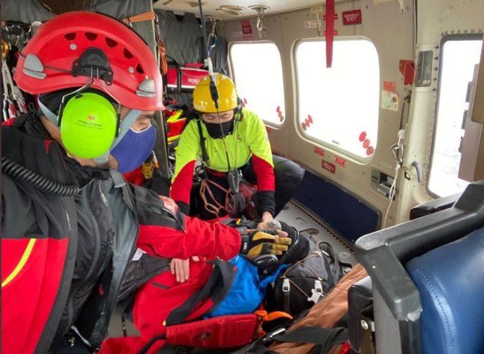 Rescate de un hombre lesionado