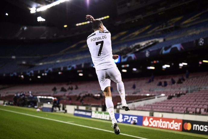 Cristiano Ronaldo celebra un gol en el partido de Champions celebrado entre el FC Barcelona y el Juventus el 8 de diciembre de 2020