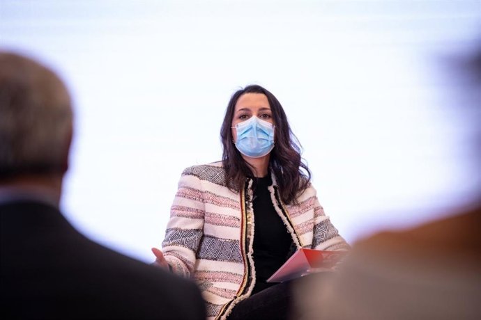 La presidenta de Ciudadanos, Inés Arrimadas, en un acto de partido.