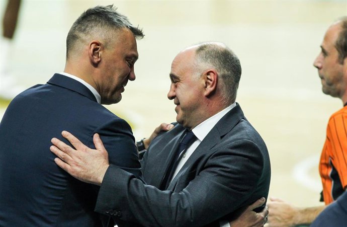 Sarunas Jasikevicius y Pablo Laso