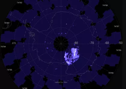 El cielo antártico se puebla de nubes nocturnas brillantes