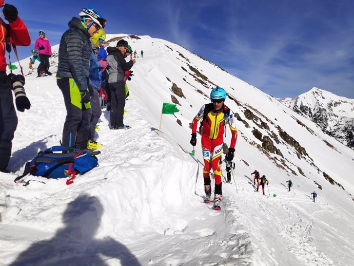 Participantes de Aragón en la Copa de Esquí de Montaña 2019.