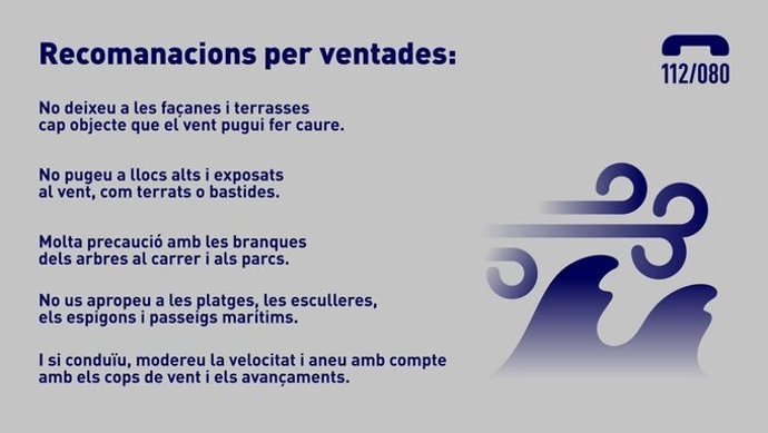 Recomendaciones en episodios de viento