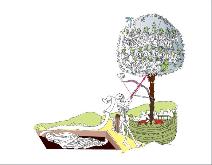 Una de las ilustraciones de la nueva edición especial de 'Coplas a la muerte de su padre', de Jorge Manrique,