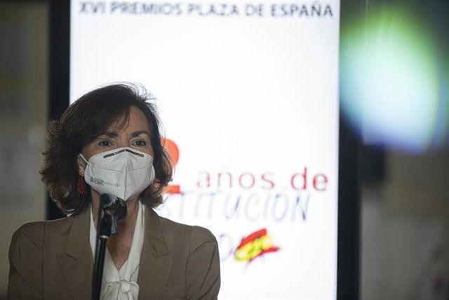 La vicepresidenta primera del Govern espanyol, ministra de la Presidència, Relacions amb les Corts i Memòria Democràtica, Carmen Calvo.