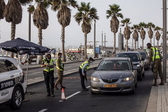 Tel Aviv durante el segundo confinamiento a nivel nacional en Israel a causa de la pandemia de coronavirus