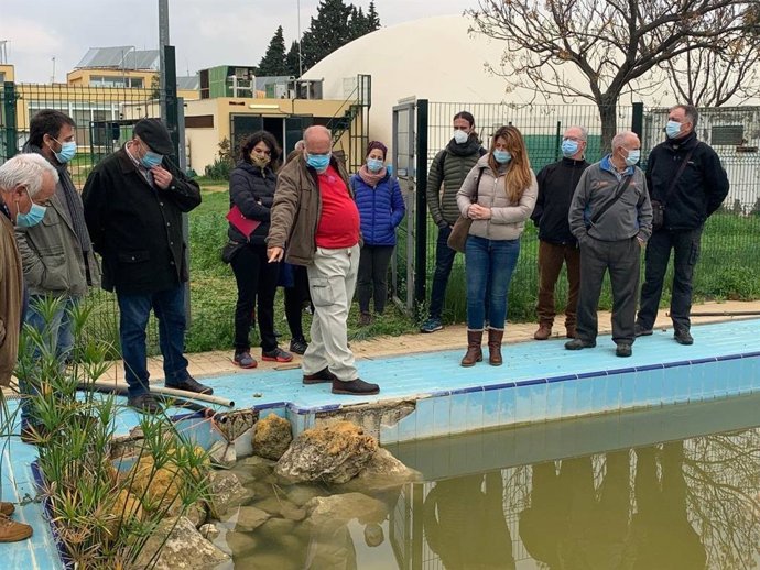 Serrano, junto a representantes de huertos urbanos en Torreblanca
