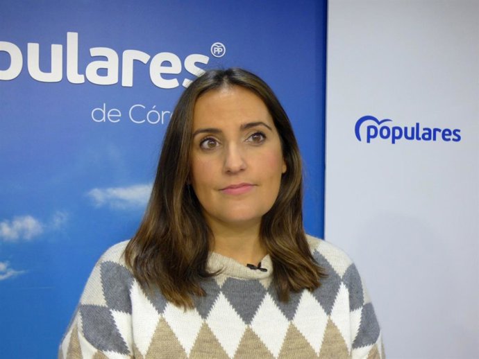 Beatriz Jurado en la sede del PP de Córdoba.
