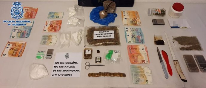 Droga y otros elementos intervenidos