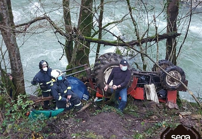 Imagen del accidente en Amieva.