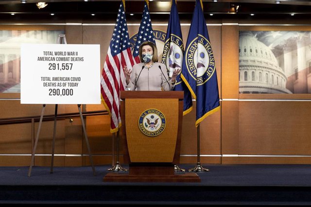 La presidenta de la Cámara de Representantes de EEUU, Nancy Pelosi.