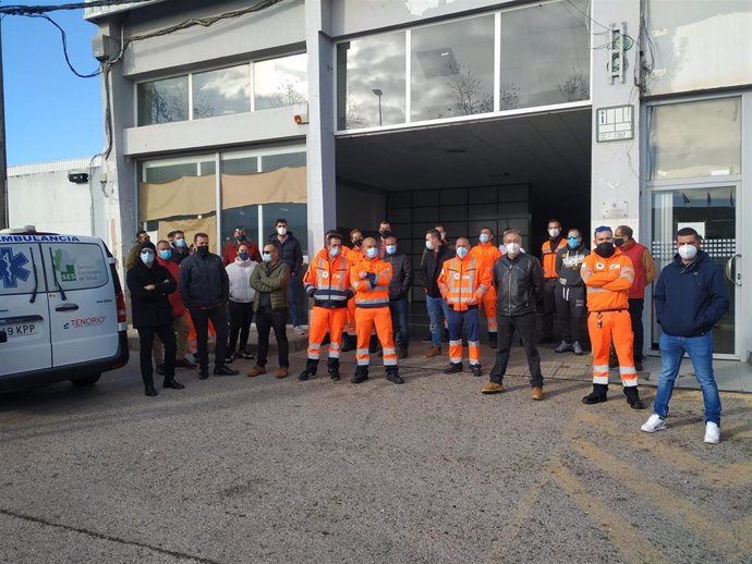 Trabajadores de Ambulancias Tenorio en Cáceres
