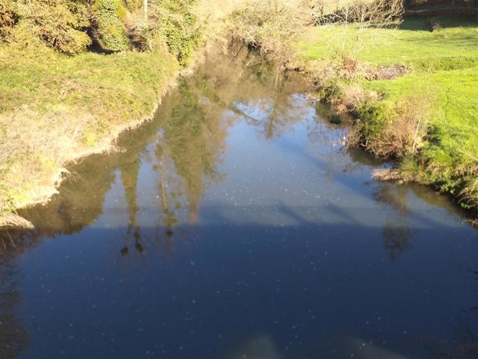 Río Nora a su paso por Las Regueras.