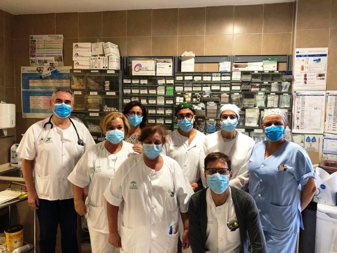 Imagen de octubre del equipo de Cuidados Paliativos del Hospital de San Lázaro de Sevilla. 