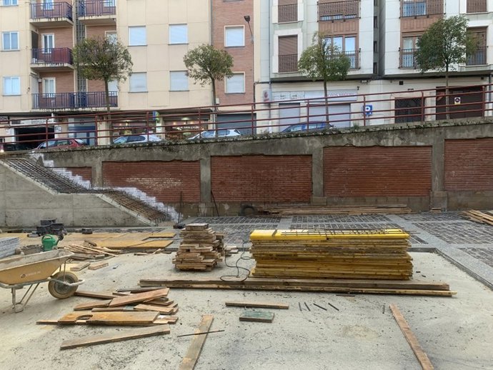 Obras en la calle Postas de Soria.