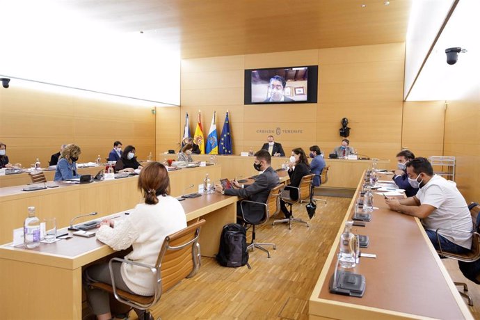 Pleno del Cabildo de Tenerife donde se han aprobado los presupuestos para 2021
