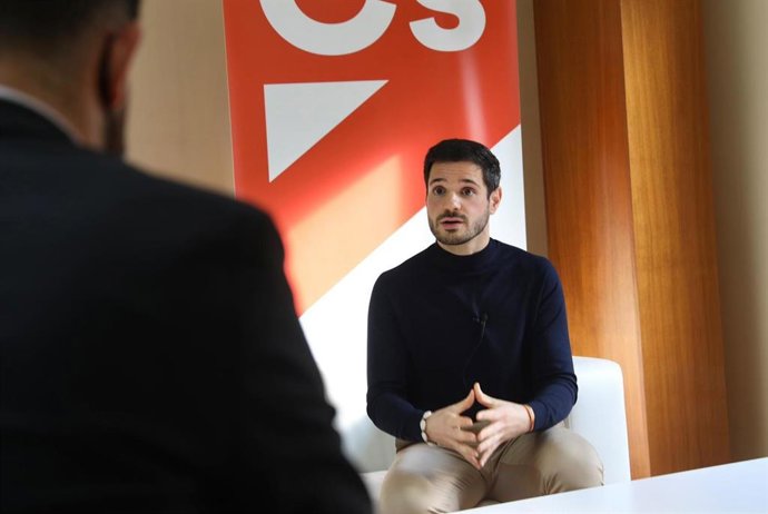 El secretario de Comunicación de Cs en Castilla-La Mancha, Pablo Sarrión, en entrevista con Europa Press