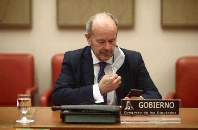 El ministre de Justícia, Juan Carlos Campo, al Congrés dels Diputats. Madrid (Espanya), 21 de desembre del 2020.