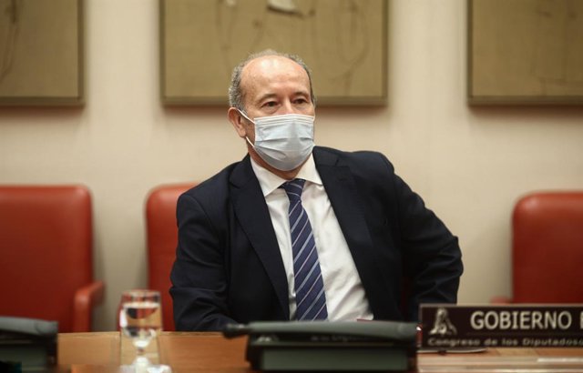 El ministre de Justícia, Juan Carlos Campo, compareix al Congrés dels Diputats. Madrid (Espanya), 21 de desembre del 2020.