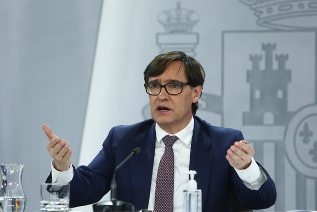 El ministre de Sanitat, Salvador Illa, ofereix una roda de premsa després de la reunió del Consell Interterritorial del Sistema Nacional de Salut. Madrid (Espanya), 28 de desembre del 2020.