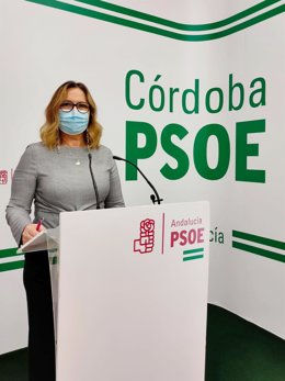 La senadora del PSOE por Córdoba María Ángeles Luna, en la sede de su partido, en una imagen de archivo.
