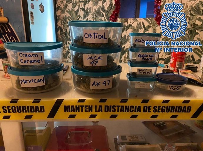 Material intervenido en la operación