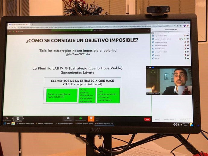 Diputación organiza webinar para el sector del calzado y el mueble de Valverde del Camino. 