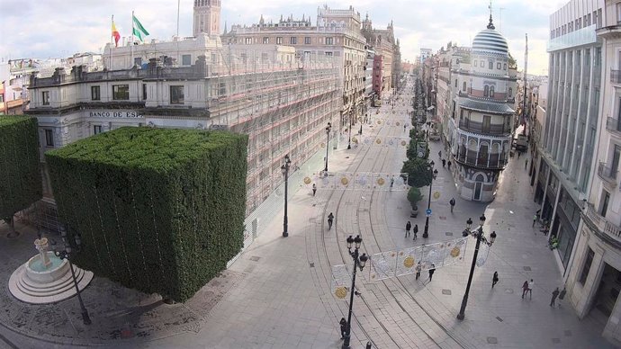 Vista de la Avenida de la Constitución de Sevilla.