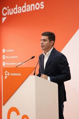 El portavoz parlamentario de Ciudadanos en Andalucía, Sergio Romero.