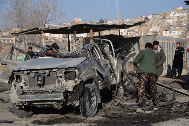 Atentado con coche bomba en Kabul, Afganistán.