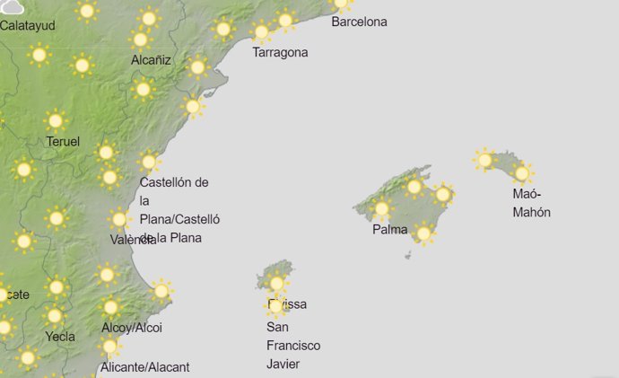 El tiempo, hoy jueves 31 de diciembre, en Baleares