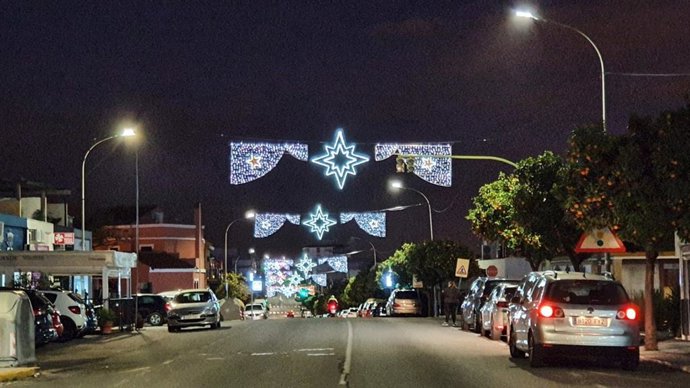Imagen de las calles de Bormujos en Navidad