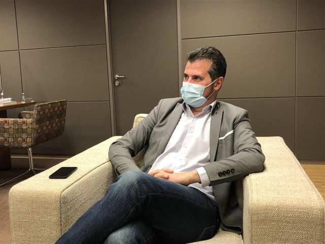 El secretario autonómico del PSOE, Luis Tudanca, en una entrevista a Europa Press