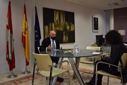 Carnero en una imagen de archivo durante una entrevista con EP