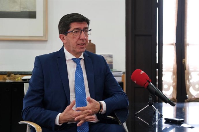 El vicepresidente de la Junta y consejero de Turismo, Regeneración, Justicia y Administración Local, Juan Marín.