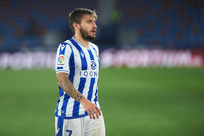 Portu, autor del gol de la victoria de la Real Sociedad en el derbi ante el Athletic en San Mamés de LaLiga Santander 2020-2021
