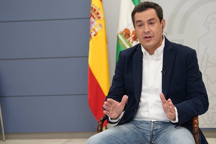 Juanma Moreno, en un momento de su entrevista en La Sexta