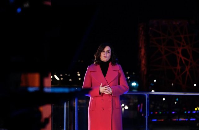 Isabel Díaz Ayuso, presidenta de la Comunidad de Madrid, en su discurso de fin de año